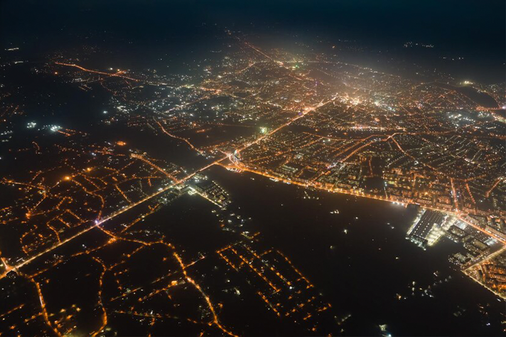 photo satellite de Belgique la nuit